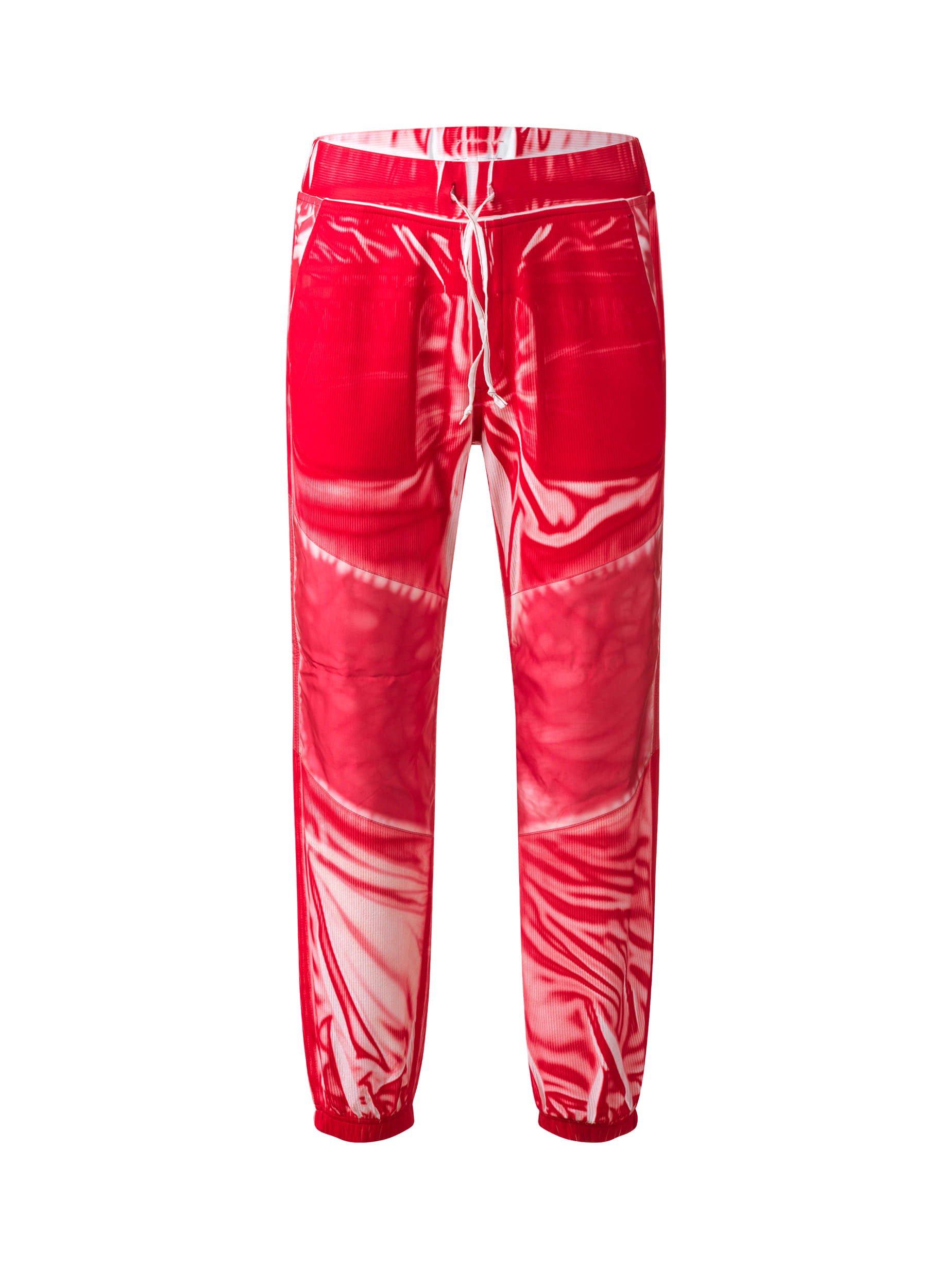 AIRBAG PATCHED JERSEY TRACK PANTS RED PRINT