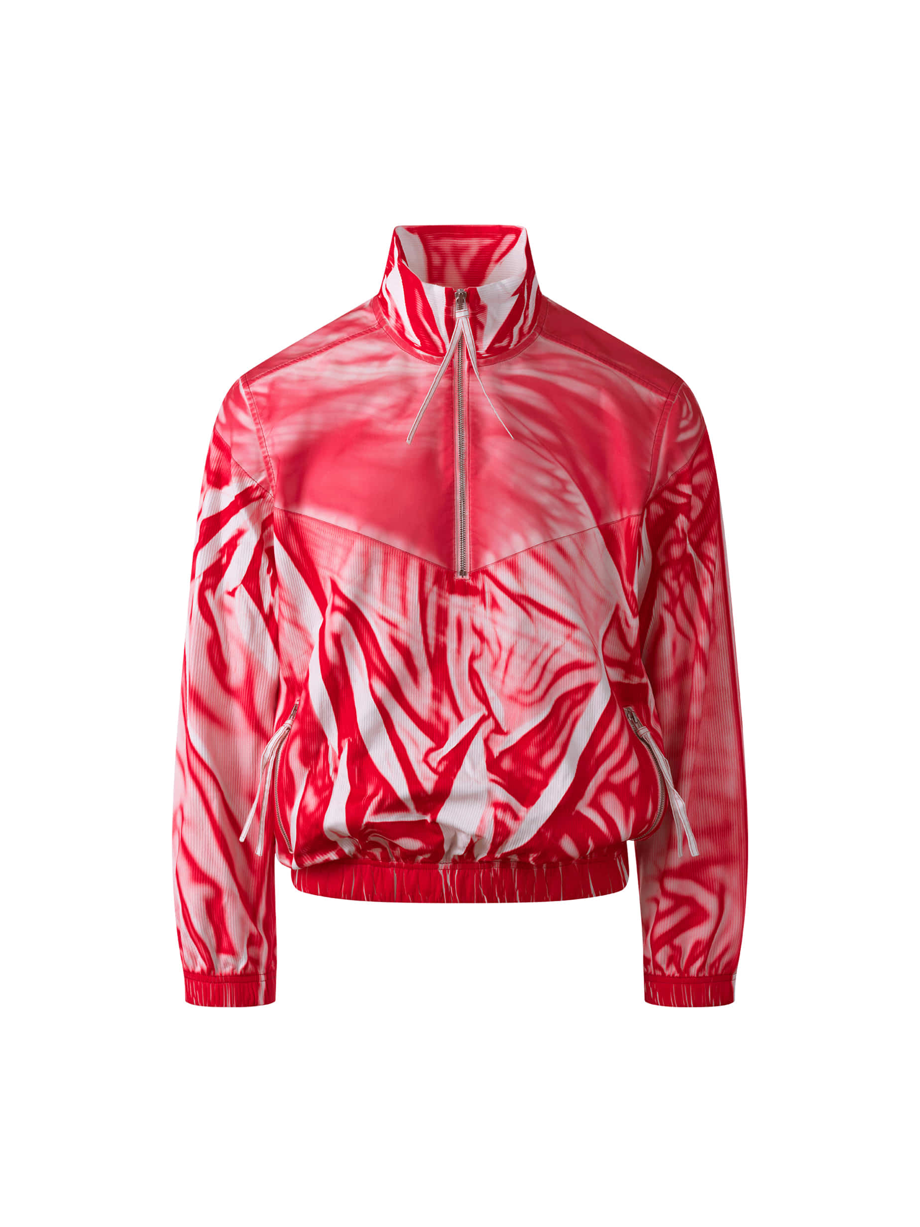 WGS AIRBAG PATCHED JERSEY HALF ZIP JUMPER RED PRINT