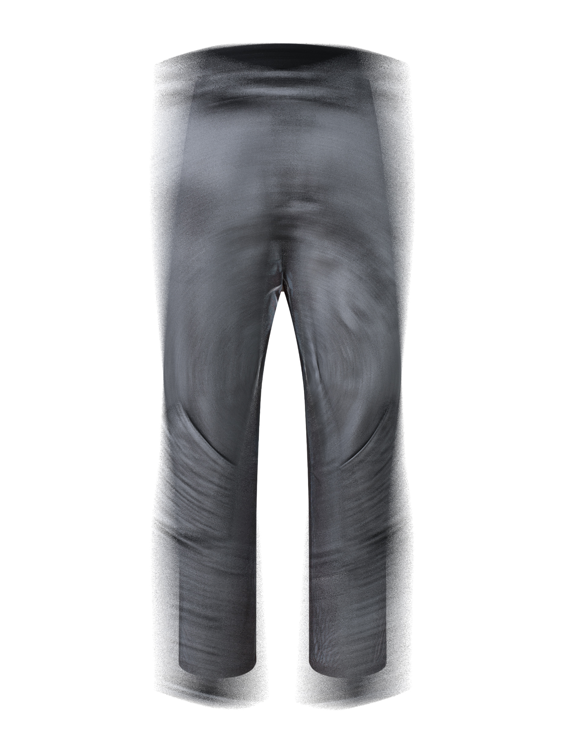 SILVER WAXED KNEE PATCHED TROUSERS